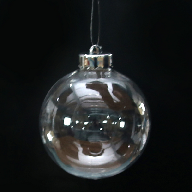 Ronis Bauble Clear Plastic DIY Ornament 8cm