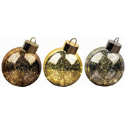 Ronis Bauble Crackle Light Up 20cm Asst.