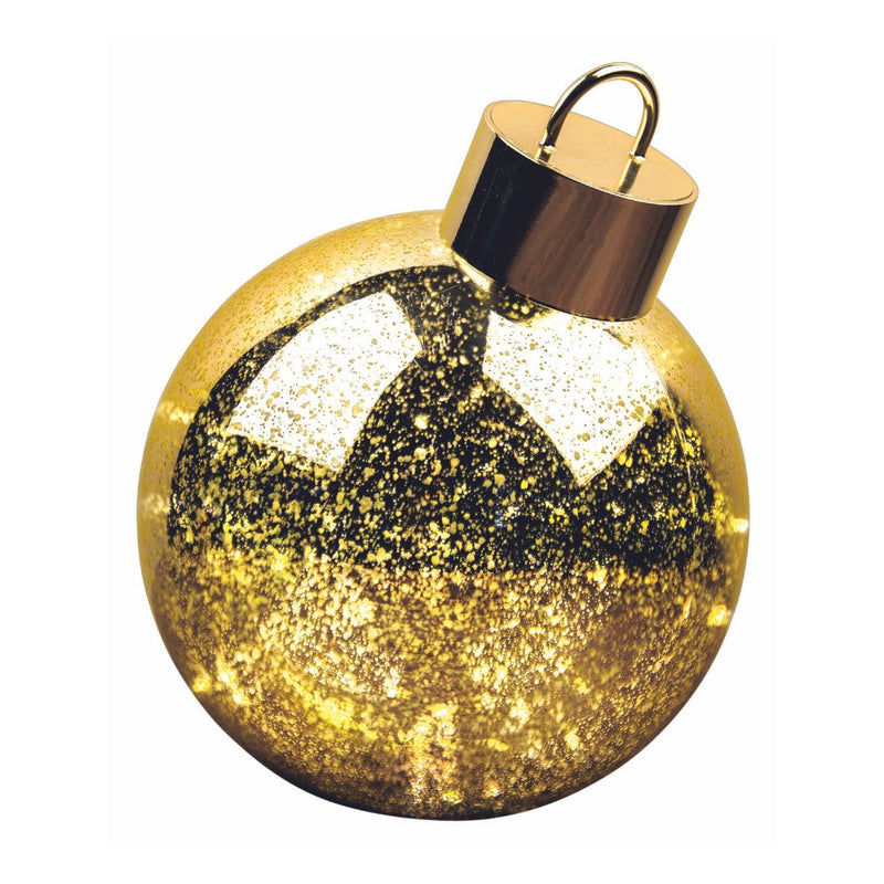 Ronis Bauble Crackle Light Up 20cm Asst.