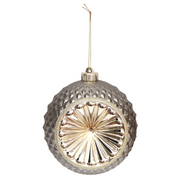 Ronis Bauble Pewter Shatterproof 15cm