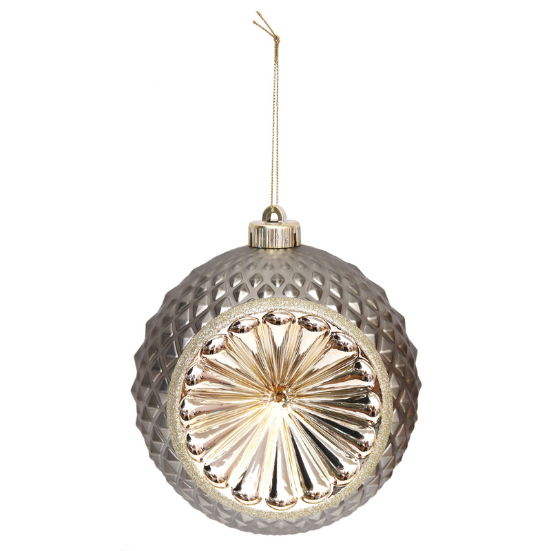 Ronis Bauble Pewter Shatterproof 15cm
