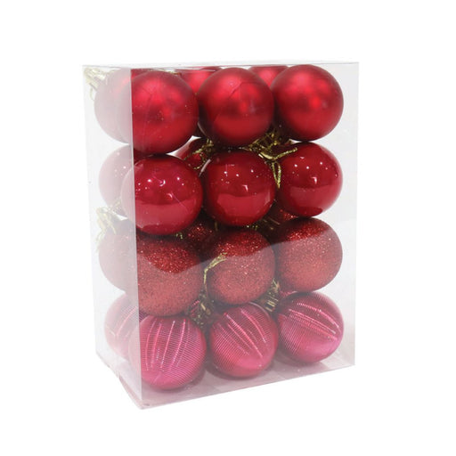 RONIS BAUBLES 4CM RED 24PK