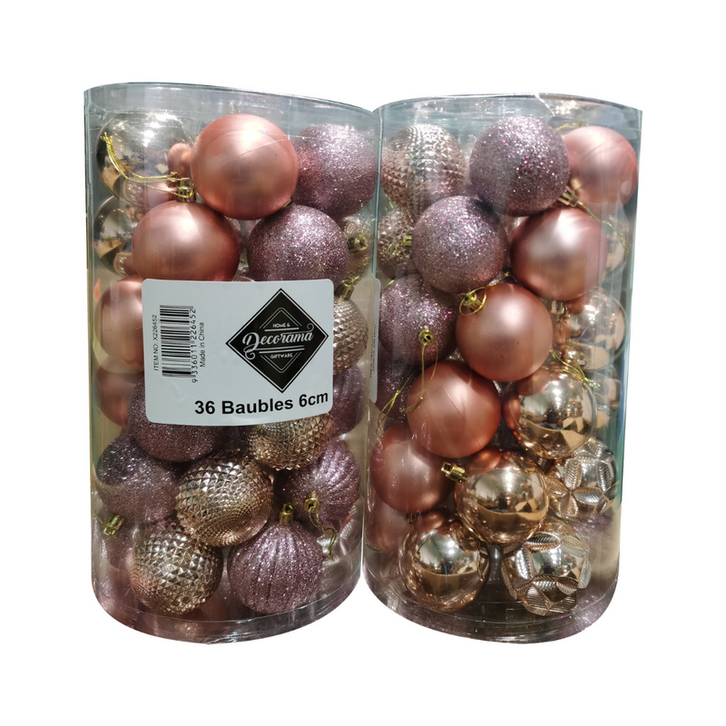 Ronis Baubles 6cm Rose Gold 36pcs