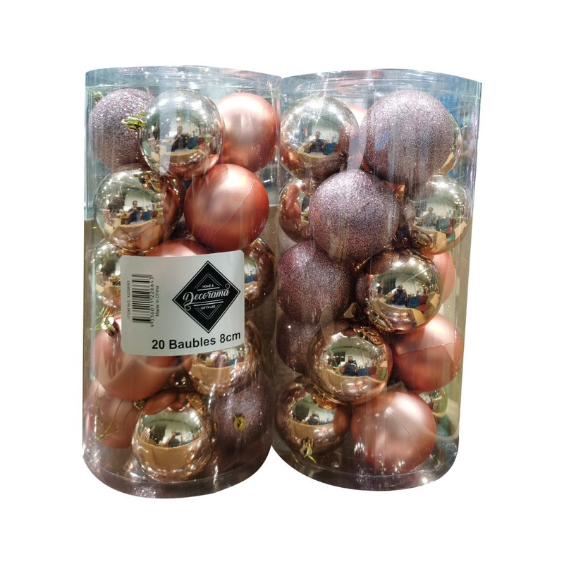 Ronis Baubles 8cm Rose Gold 20 pcs