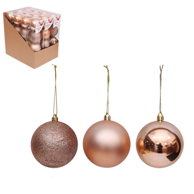 Ronis Baubles 8cm Rose Gold pack of 4