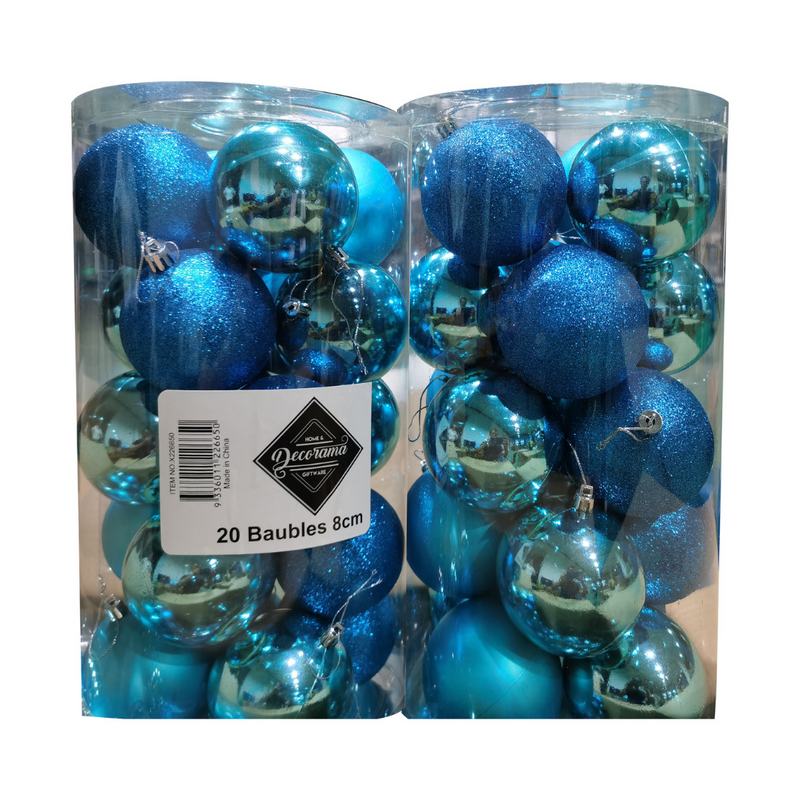 Ronis Baubles 8cm Teal 20pcs