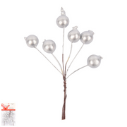 Ronis Berry Picks 6.5cm Silver 5pc