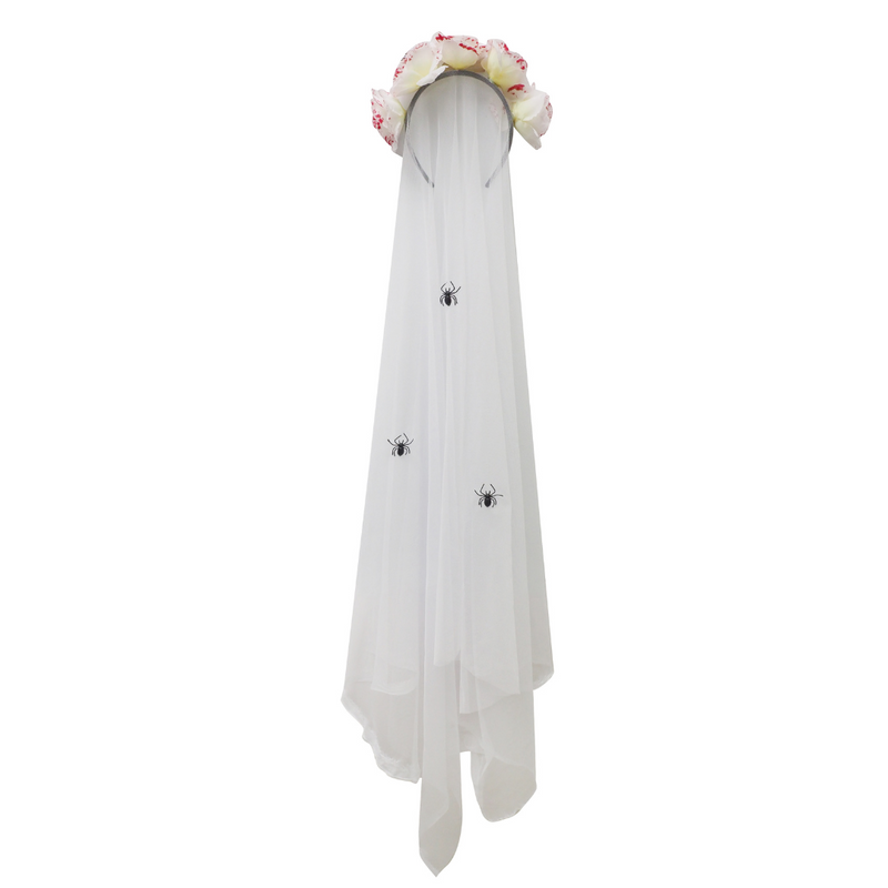 Bloody Headband Flowers with Veil