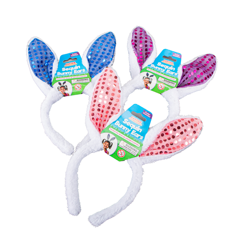 Bunny Ear Headband Sequin Assorted
