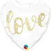 Love Glitter Gold Heart Foil Balloon 45cm