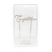 RONIS CAKE AND CANDLE CONGRATULATIONS CAKE TOPPER SILVER