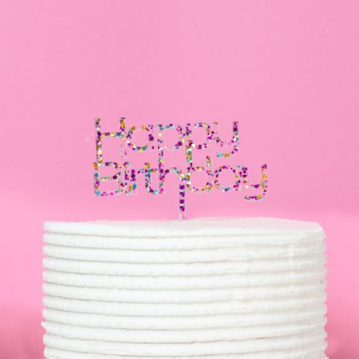 RONIS CAKE AND CANDLE HAPPY BIRTHDAY CAKE TOPPER RAINBOW