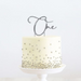RONIS CAKE AND CANDLE ONE Cake Topper Metal SILVER