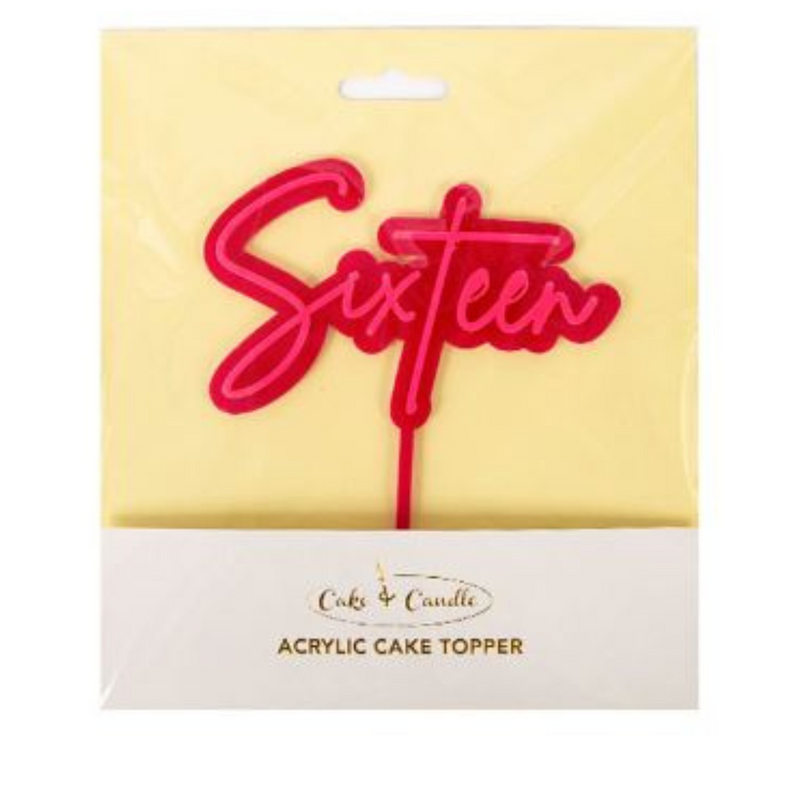 RONIS CAKE AND CANDLE SIXTEEN LAYERED TOPPER HOT PINK