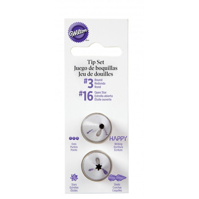 Wilton Cake Decorating Round #3 Star #16 Tip Set