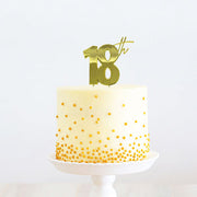 Cake Topper Gold Metal 18Th