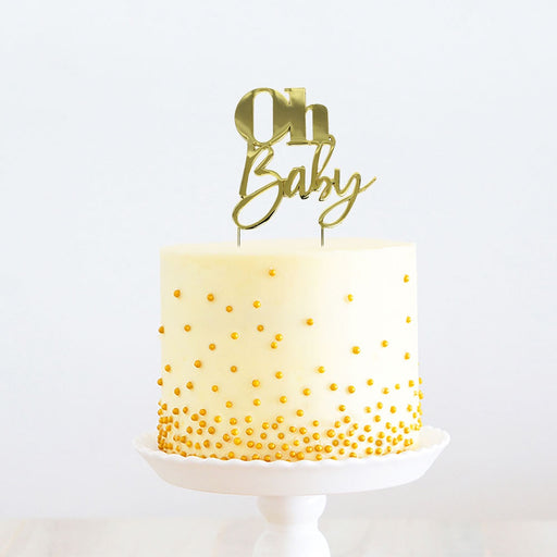 Cake Topper Gold Metal - Oh Baby