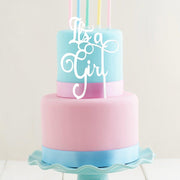 Cake Topper Its A Girl White