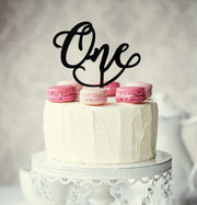 Cake Topper Number One Black