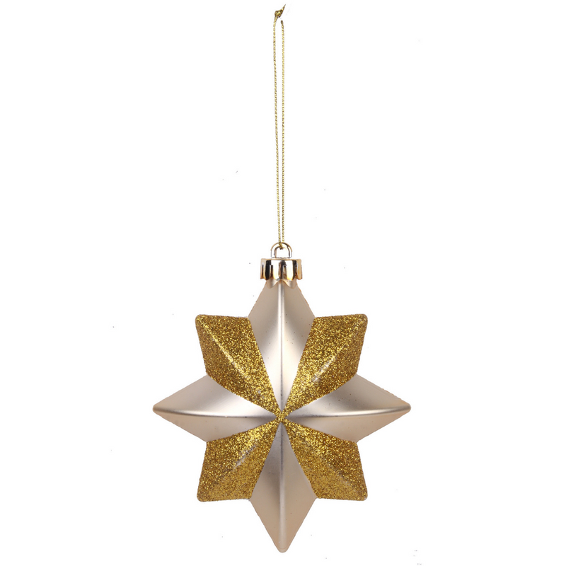 Ronis Celestial Star Ornament 9cm Champagne