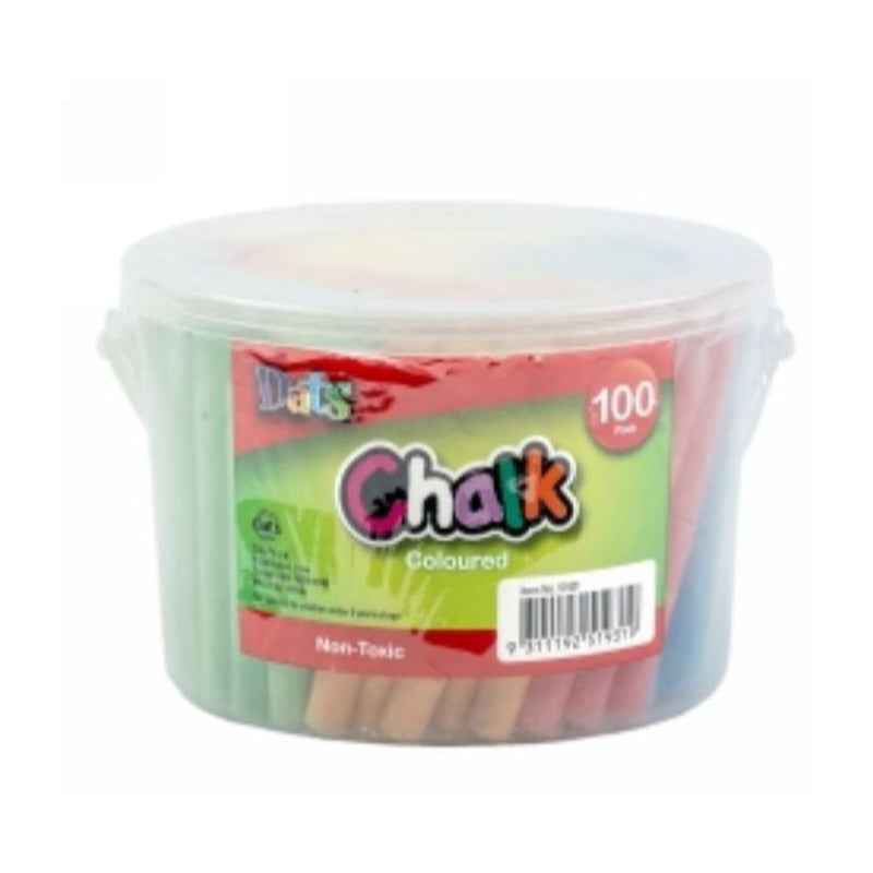 Chalk Coloured in Bucket 100pk Asstd.