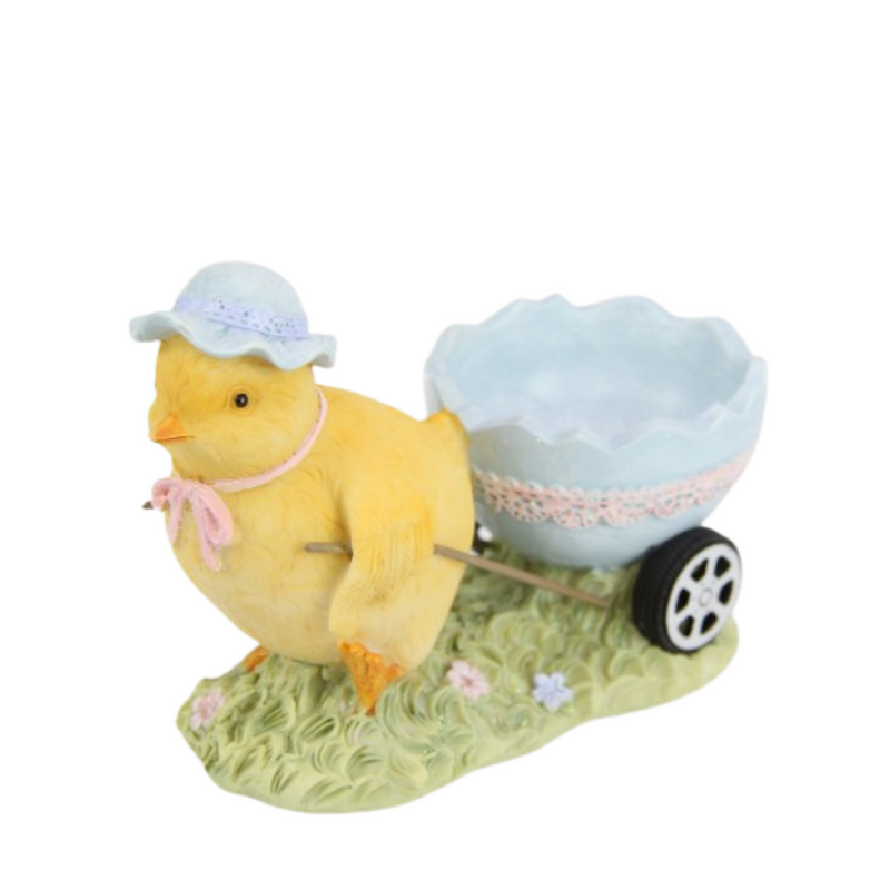 Chicken Pulling Egg Cup 12cm Assorted