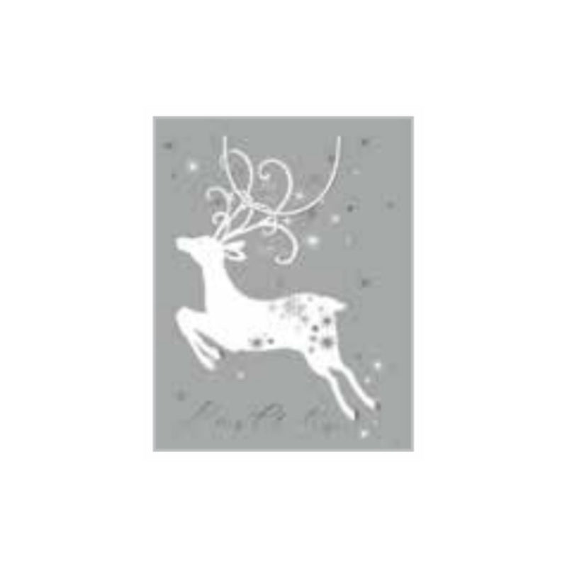 RONIS CHRISTMAS BAG LUXE DEER LARGE SILVER