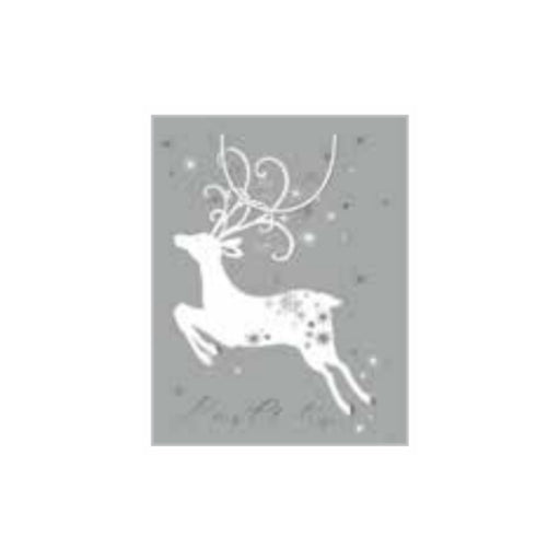 RONIS CHRISTMAS BAG LUXE DEER LARGE SILVER