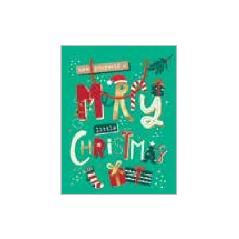 RONIS CHRISTMAS BAG MERRY CHRISTMAS FUN TYPE LARGE