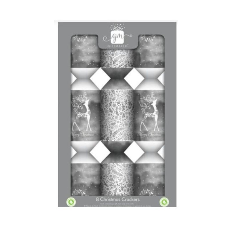 RONIS CHRISTMAS BONBONS GIFT MAKERS 20.32X35.56CM SILVER AND WHITE