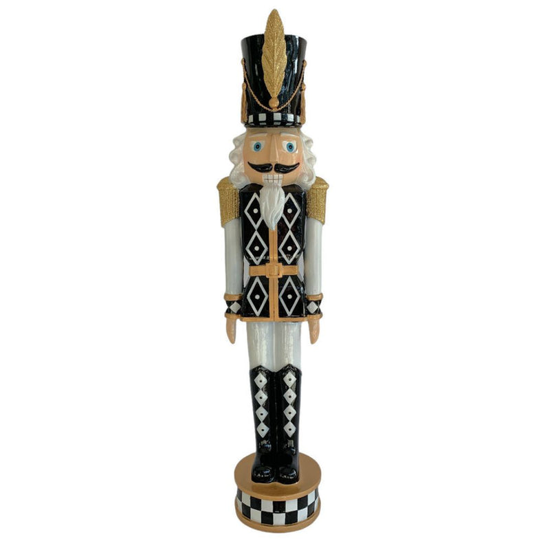 RONIS CHRISTMAS DECOR NUTCRACKER 100CM BLACK AND WHITE