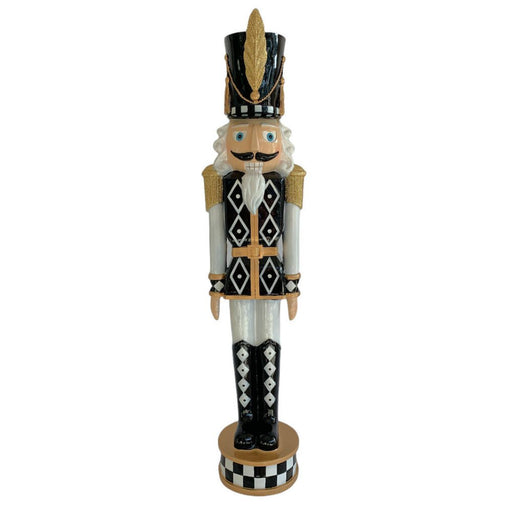 RONIS CHRISTMAS DECOR NUTCRACKER 100CM BLACK AND WHITE