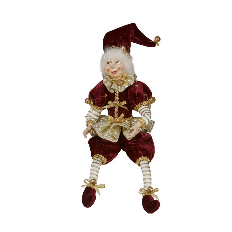 Christmas Elf  Burgundy Elf 35cm