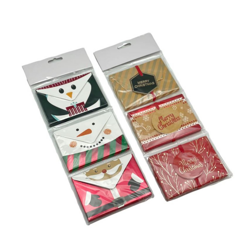 RONIS CHRISTMAS GIFT CARD HOLDER 3PK 2 ASST.