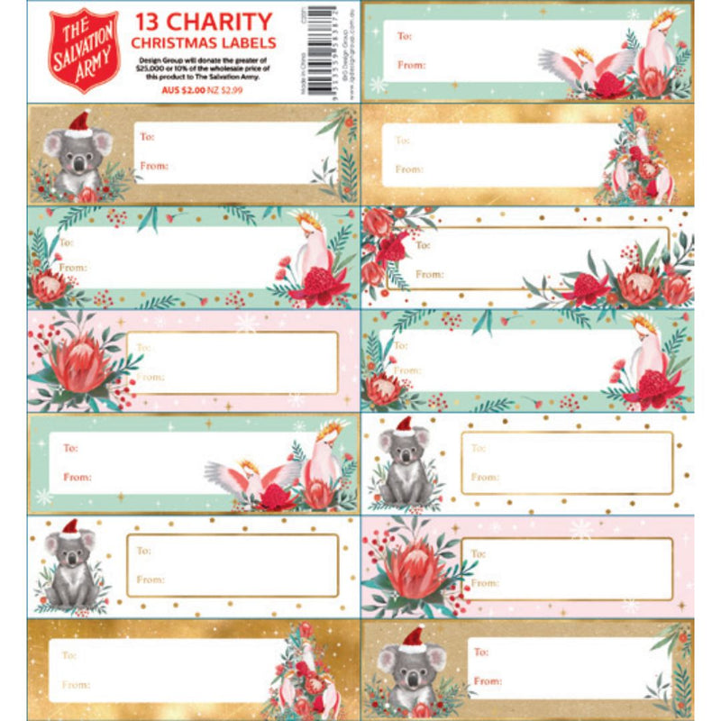 RONIS CHRISTMAS GIFT LABELS SALVOS AUSTRALIANA