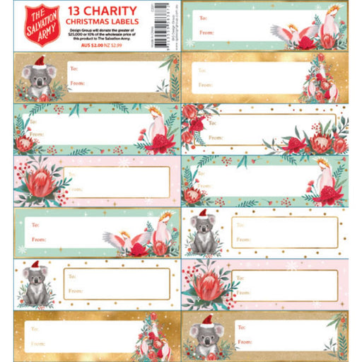 RONIS CHRISTMAS GIFT LABELS SALVOS AUSTRALIANA