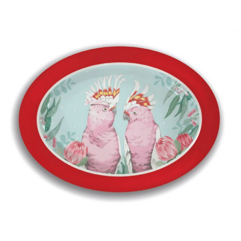 Christmas Melamine Australiana Oval Platter 36x26cm