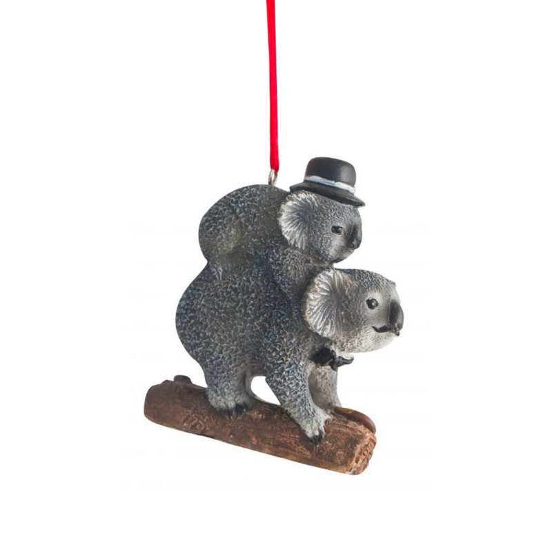Christmas Ornament Dad and Son Gentleman Koala 8cm