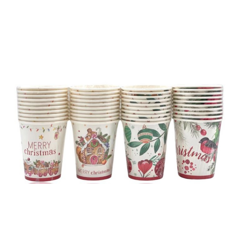 RONIS CHRISTMAS PAPER CUP 250ML 10PK