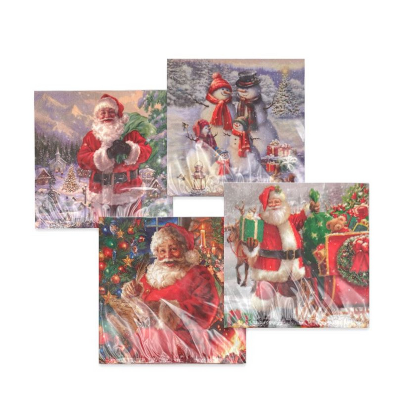 RONIS CHRISTMAS SANTA NAPKIN 33X33CM 20PK