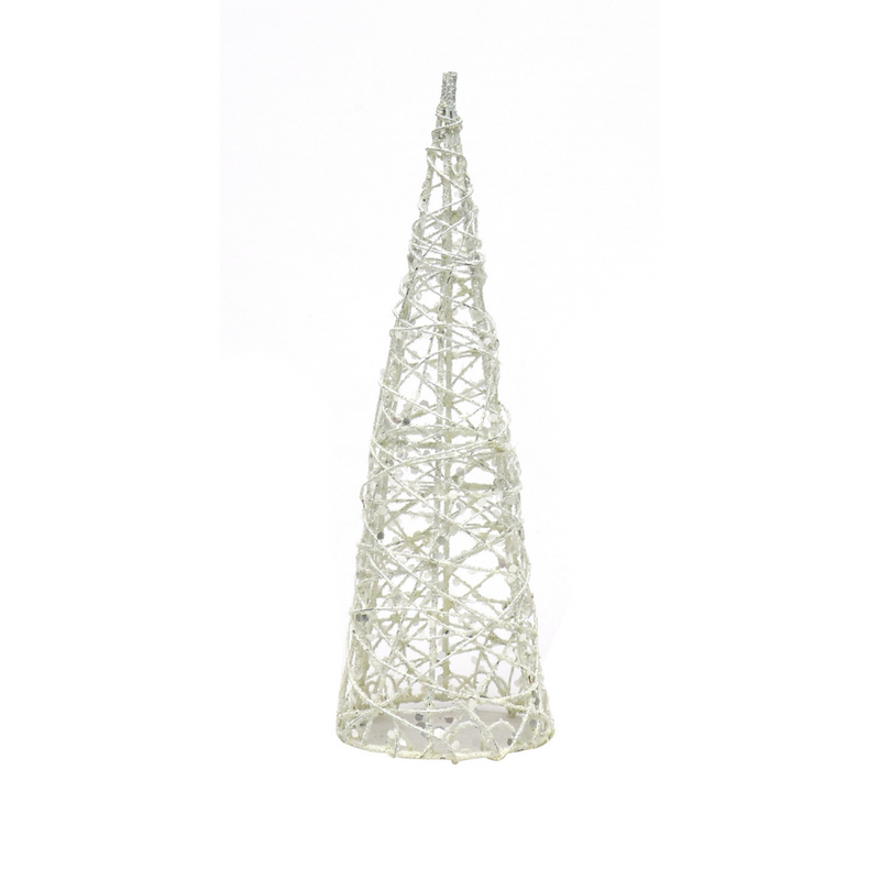Ronis Christmas Tree Glitter Wire Cone Tree 20cm