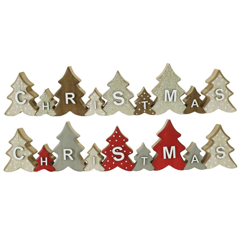 Ronis Christmas Tree Table Sign Assorted 40cm