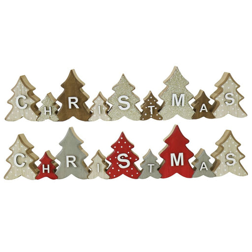 Ronis Christmas Tree Table Sign Assorted 40cm