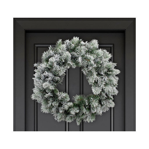 RONIS CHRISTMAS WREATH 60CM FLOCKED MIX PINE
