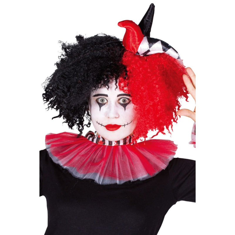 RONIS CLOWN WIG ADULTS RED AND BLACK