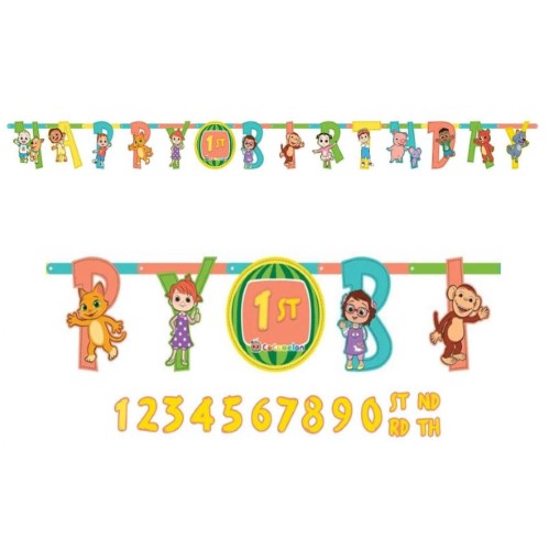 Cocomelon Jumbo Add-An-Age Letter Banner