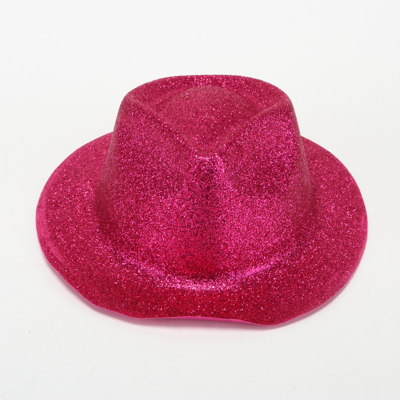 Craft Hat Cowboy Glitter Covered Assorted