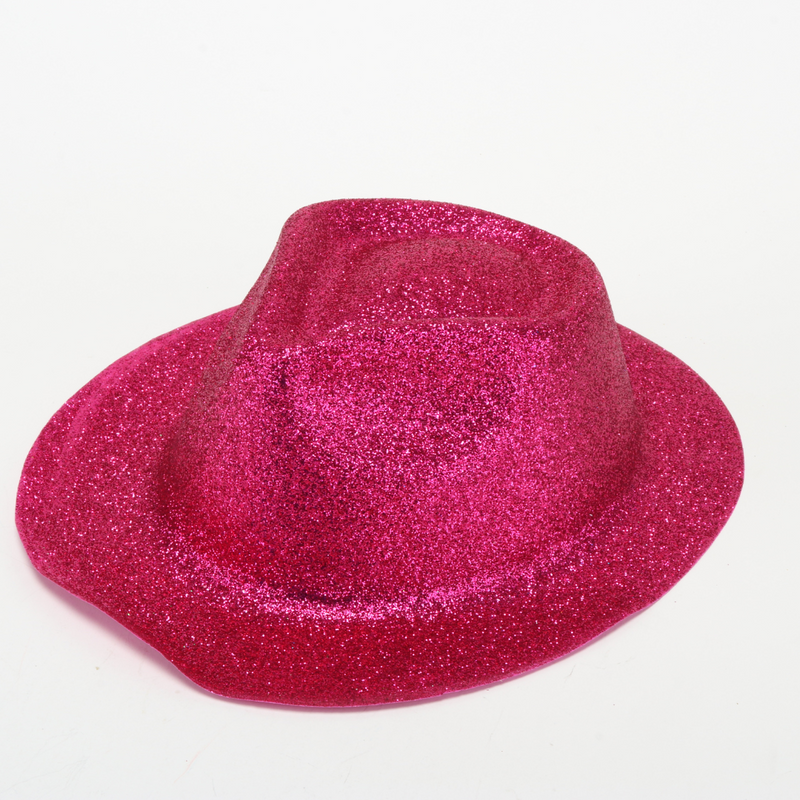 Craft Hat Cowboy Glitter Covered Assorted