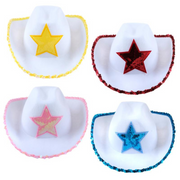 Craft Hat Premium Cowboy Flocked With Star Childrens Assorted