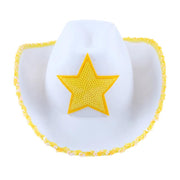 Craft Hat Premium Cowboy Flocked With Star Childrens Assorted